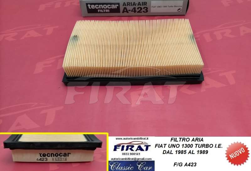 FILTRO ARIA FIAT UNO TURBO IE 85 - 89 (A423)